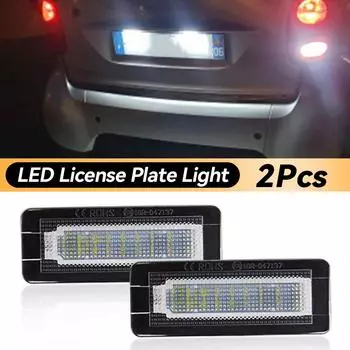 2 шт. лампа подсветки номерного знака автомобиля без ошибок Canbus 12 В белая для Mercedes-Benz Benz Smart Fortwo W450 W451 W453