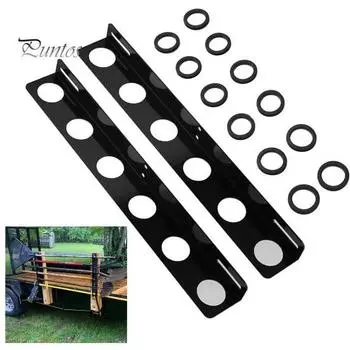 2 шт. Ландшафтный грузовой прицеп стеллаж для хранения инструментов держатель для инструментов нержавеющий коррозионно-стойкий стальной с порошковым покрытием держатель для лопат чёрный