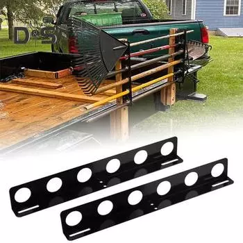 2 шт. Ландшафтный грузовой прицеп стеллаж для хранения инструментов держатель для инструментов нержавеющий коррозионно-стойкий стальной с порошковым покрытием держатель для лопат чёрный