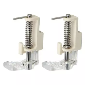 2 шт. Лапка для свободного движения для квилтинга из нержавеющей стали, пружинный дизайн, прозрачная видимость, бесплатная доставка