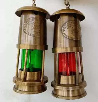 2 шт. латунная масляная лампа Minor Antique Nautical Ship Light Marine Boat Light M аэро