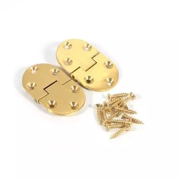 2 шт. латунная петля для подноса дворецкого с круглым краем 2-1/2 дюйма x 1-1/2 дюйма с винтами складная крышка