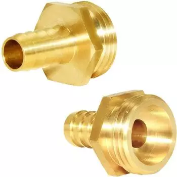 2 шт. латунный штуцер для шланга 3/8 на 3/4 GHT мужской соединитель для орошения