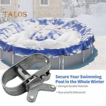 2 шт. Лебедка для покрытия бассейна из цинкового сплава, прочная, зимняя, надземная, круглая, овальная, для покрытия бассейна, трос, храповой механизм, натяжитель, натяжитель 2pcs чёрный