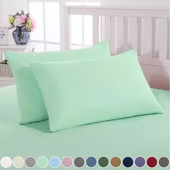 2 шт. Легкая супер мягкая наволочка из микрофибры, простая в уходе, 29 Д x 19 Ш Упаковка из 2 мягких удобных наволочек 48x74cmx2pc зелёный