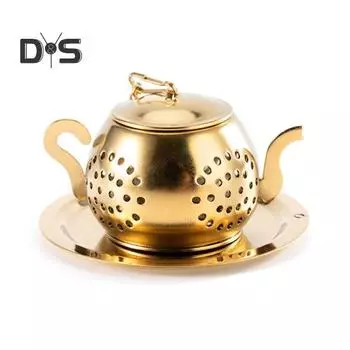 2 шт. Легкие заварочные устройства для чая со съемной крышкой Отличные многоразовые заварочные устройства для чая золотистый