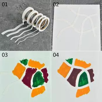 2 шт. легко рвущаяся клейкая лента без остатка изогнутая клейкая бумага горячая и клейкая лента модель наклейка 5mm-2Pcs