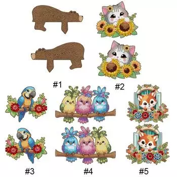 2 шт. Ленивый медведь, стразы, дверная рама, декор, деревянный дверной уголок, декор для домашнего декора MPGS201