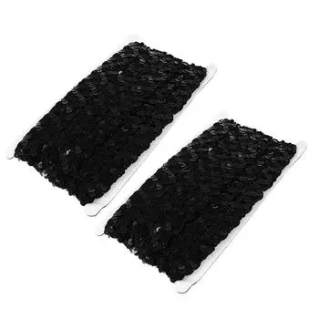2 шт. Лента пайетки полоска бусины кружевная отделка с одеждой DIY сценические аксессуары черный материал ткань серебряный