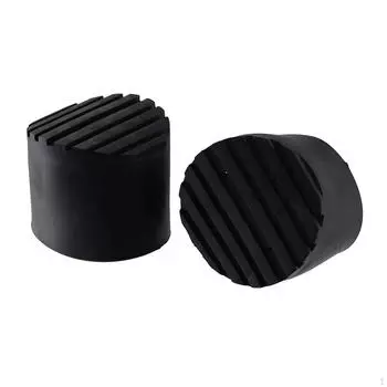 2 шт. Лестничный нескользящий коврик для ног резиновый круглый черный удобный в сборке практичный гибкий аксессуар 5.6cm