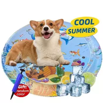 2 шт. летняя охлаждающая подушка для домашних животных с водяным охлаждением, ледяной коврик для сна собак, квадратный коврик для щенков, собак, кошек, питомник для домашних животных, высокое качество, прохладно, холодно Cooling bed