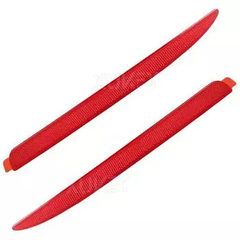 2 шт., левый и правый бампер, отражатель, отражающий светильник, задний противотуманный фонарь, линза в сборе для Skoda Octavia Mk2 2009-2013, запасные части красный