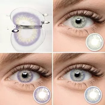 2 шт., линзы естественного цвета, сине-серые контакты, косметические контактные линзы для глаз, косметические цветные линзы для глаз