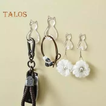 2 шт., липкие крючки, настенные, стабильные, прочные, прозрачные, съемные, клейкие крючки, товары для дома чистый