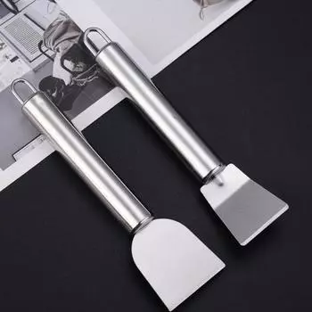 2 шт. Лопатка для чистки стойких масел, многоцелевой нож для чистки посуды, лопатка для чистки из нержавеющей стали, кухонный очиститель