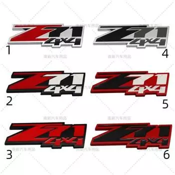 2 шт./лот 3D металлическая эмблема Z71 4X4 для автомобиля, автозначок, наклейки на задний багажник, наклейка на боковое крыло 6
