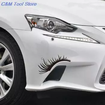 2 шт./лот 3D очаровательные ресницы автомобильные наклейки поддельные ресницы автомобильные фары забавные наклейки двери окна винил водонепроницаемый продукт красный