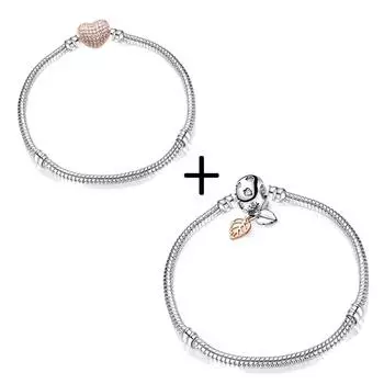 2 шт./лот 40 стилей высококачественный браслет-цепочка в форме хрустального листа с застежкой в виде змеи подходит для брендовых браслетов для женщин, изготовление ювелирных изделий в подарок 21cm