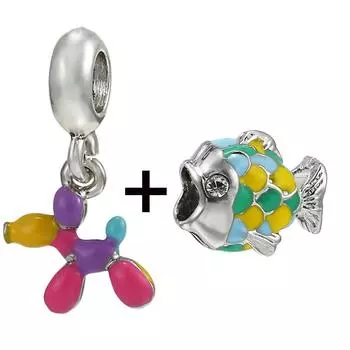 2 шт./лот, 45 стилей, красочные мама, розовые анютины глазки, подвеска, бусины, подходят для брендовых браслетов Diy, ожерелья, ювелирные изделия для женщин и мужчин, изготовление