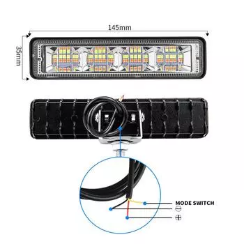 2 шт./лот 72 Вт автомобильный рабочий светодиодный рабочий фонарь 24 светодиода внедорожный внедорожник квадроцикл трактор лодка грузовик экскаватор 12-60 В светодиодный точечный прожектор комбинированный луч