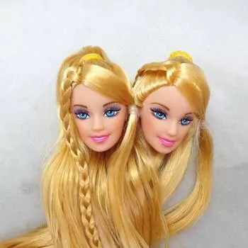 2 шт./лот, аксессуары для кукол «сделай сам», детская игрушка, голова принцессы с золотыми волосами для 11,5 дюймов, головы кукольного домика для кукол BJD 1/6 золотой