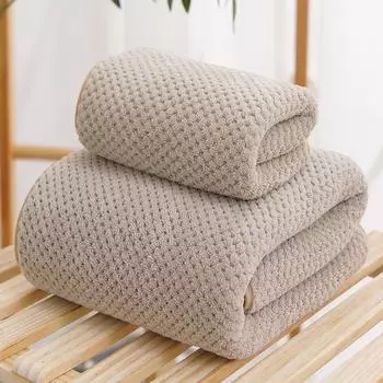 2 шт./лот банные полотенца из чистого хлопка, сильная впитываемость воды, без ворса, не выцветают, банные быстросохнущие бытовые полотенца, приятные для кожи и мягкие белый