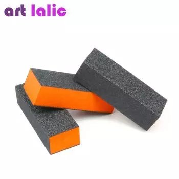 2 шт./лот, буфер для дизайна ногтей, 3-сторонняя губка, полировка, шлифовальные пилочки, блок кончиков ногтей, маникюр, педикюр