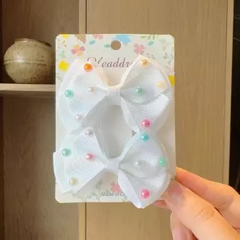 2 шт./лот детские однотонные банты для волос заколки для волос лента бант шпилька для девочек заколки-банты для девочек детские головные уборы аксессуары для волос