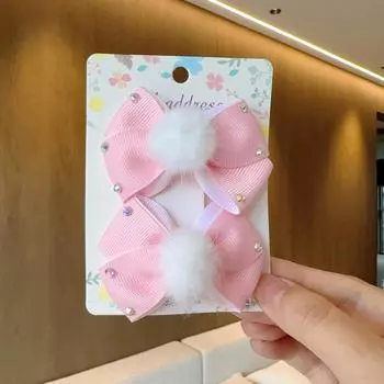 2 шт./лот детские однотонные банты для волос заколки для волос лента бант шпилька для девочек заколки-банты для девочек детские головные уборы аксессуары для волос