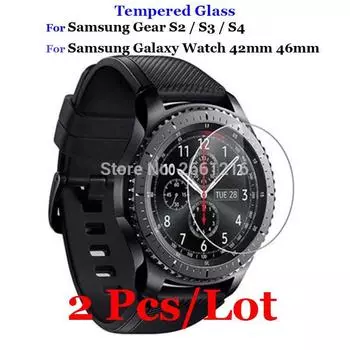 2 шт./лот для Samsung Gear S3 S4 S2/Galaxy Watch 42 мм 46 мм защитная пленка из закаленного стекла