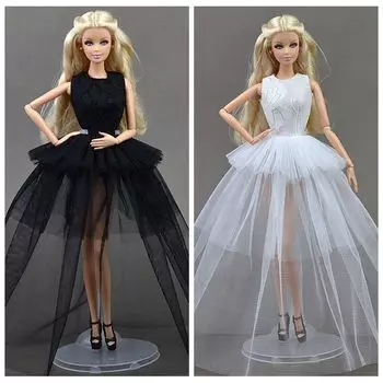 2 шт./лот, кукольные платья для кукол Барби, 1:6, сексуальное вечернее платье, чисто ручная одежда, кружевное свадебное платье для куклы 1/6 BJD, подарок разноцветный