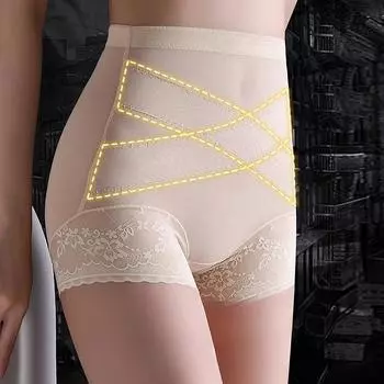2 шт./лот летнее тонкое сетчатое нижнее белье с высокой талией для женщин, утягивающие трусики, подтягивающие ягодицы, трусики M чёрный