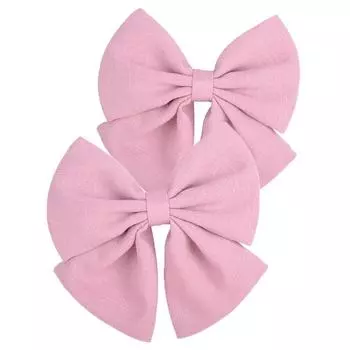 2 шт./лот Милые однотонные хлопковые банты для волос с заколкой для девочек Заколки для волос Ручной работы Заколки-автоматы Головные уборы Детские аксессуары для волос