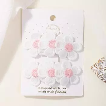 2 шт./лот Милые вышитые цветы заколки для волос для детей девочек заколки-защелки BB-клипсы заколки головные уборы аксессуары для волос