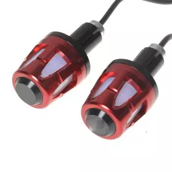 2 шт./лот мотоциклетный руль стайлинг очень крутая крышка ручки из сплава со светящимся светодиодом комбинированный свет