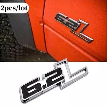 2 шт./лот OEM 3D ABS 6.2L эмблема автомобиля авто значок задний багажник табличка наклейки боковые крылья наклейка для F150 F250 F350 Chevrolet Silverado GMC чёрный