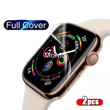 2 шт./лот, прозрачная защитная пленка для экрана, Apple Watch Ultra 2 серии 9, 8, 7, 6 SE, 5, 4, 41 мм, 45 мм, 49 мм, не закаленное стекло iWatch 49, 3, 40, 44, 42, 38 мм 38MM Series 3 2 1