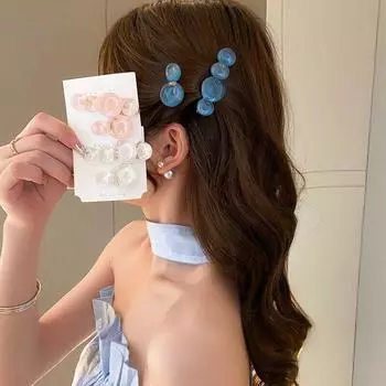 2 шт./лот, прозрачные заколки из кожи аллигатора, заколки для волос с пузырьками, красивые головные уборы, корейские аксессуары для волос для мамы и дочки, белые 2pcs