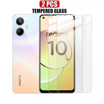 2 шт./лот Realme 10 4G прозрачная защитная пленка из закаленного стекла для Realme 10 4G 9 9i 5G 8i 8 Pro/Realme 9 Pro+ 5G C30 C31 C33 C35 Realme C30S чистый