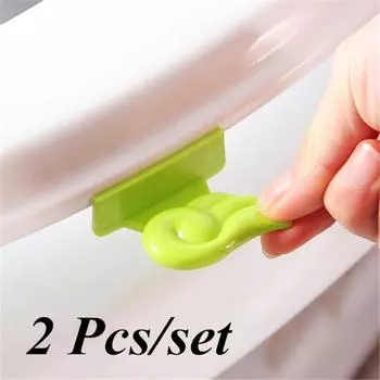 2 шт./лот, ручка крышки унитаза, ABS, антигрязная паста, крышка типа крыла, флиппер для ванной комнаты 2Pcs белый