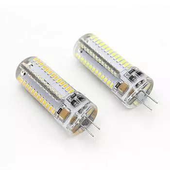 2 шт./лот, силиконовая G4, 4 Вт, 220 В, 110 В, светодиодная лампа, 104 светодиода SMD3014, теплый/холодный белый свет, замена 20 Вт, 30 Вт, 40 Вт, галогенная лампа для домашней люстры 4W 220V белый