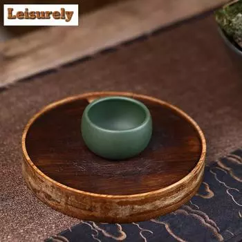 2 шт./лот старинная фиолетовая глиняная чашка для чая ручной работы, переносная маленькая пиала для чая, домашний персональный набор для одного китайского кунг-фу «цзыша» 50 мл