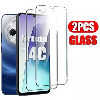 2 шт./лот стекло для Redmi 14C 4G HD защитное закаленное стекло анти-падение защитная прозрачная пленка RedMi 14C 4G белый