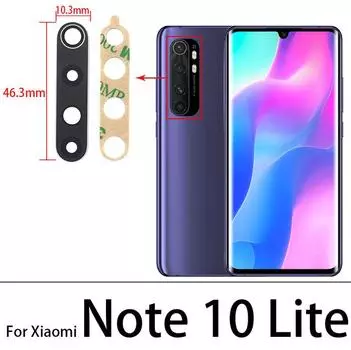 2 шт./лот стеклянный объектив задней камеры для Xiaomi Mi Note 10 Lite запасные части