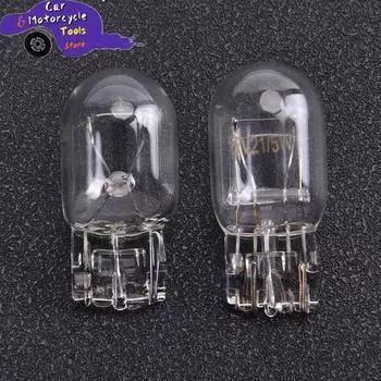 2 шт./лот T20 7443 7440 сигнальная лампа W21/5W 3800K галогенная лампа прозрачное стекло дневные ходовые огни стоп-сигналы задние фонари DRL лампы