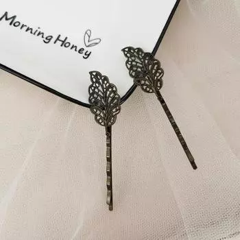 2 шт./лот Винтажная заколка для волос для женщин Золотистый цвет Форма листа Заколка Металлические заколки для волос Женский головной убор Аксессуары для волос Подарки для девочек