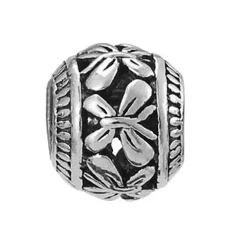 2 шт./лот, винтажные серебряные бусы с цветком розы, кулон «Древо жизни», подходит для оригинального брендового браслета, ожерелье для женщин, ювелирные изделия 2pcs