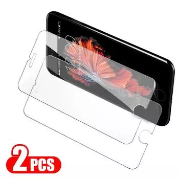 2 шт./лот закаленное стекло iPhone 14 11 12 13 Pro Max mini X XR XS Max 7 8 Plus 6 6S 5 5S SE 4 4S 5C Защитная пленка для экрана iPhone 4 4s чистый