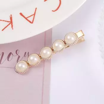 2 шт./лот Женские заколки для волос из сплава с жемчугом, Принцесса, Девочки, Веер, Бант, Заколки-автоматы для дам, Аксессуары для волос