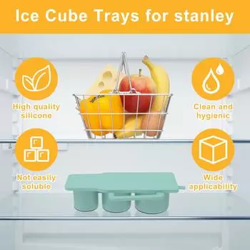 2 шт. лоток для кубиков льда для стакана силиконовые формы для кубиков льда с крышкой легкосъемные формы для льда для морозильника многоразовые большие кубики льда